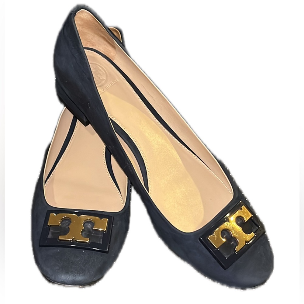 Tory Burch Navy Suede Pumps